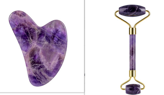 Healing Amethyst Roller and Gua Sha Set