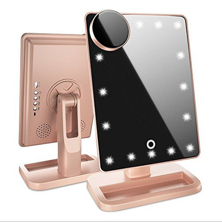 LED Makeup Mirror with Bluetooth Speaker Glow