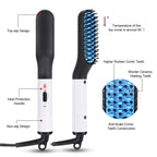 Multifunctional Beard and Hair Straightener Brush