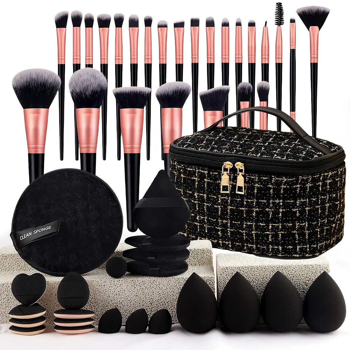 47 Sets Of Beauty Tools Combination Cosmetic Bag Makeup Brush Suit