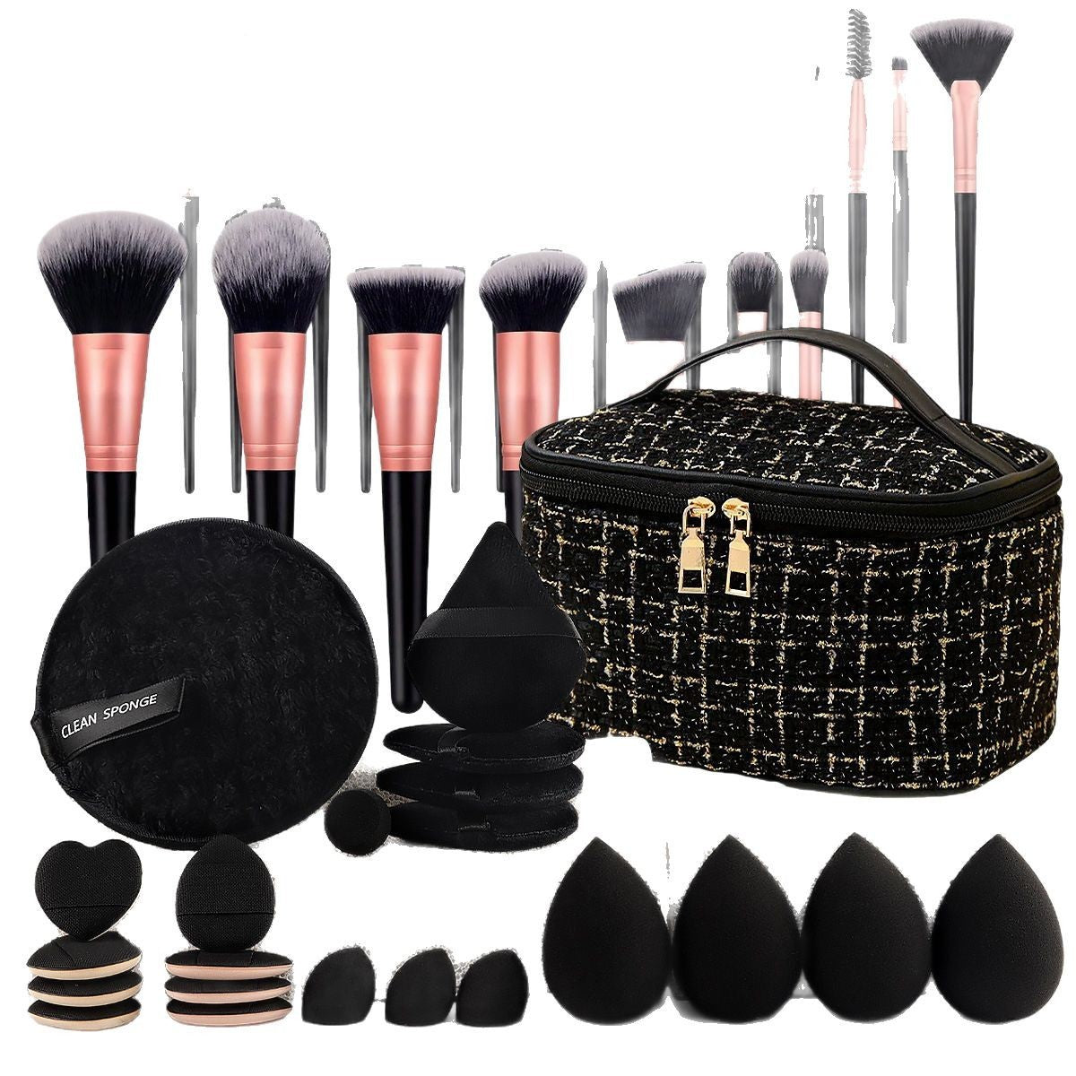 47 Sets Of Beauty Tools Combination Cosmetic Bag Makeup Brush Suit